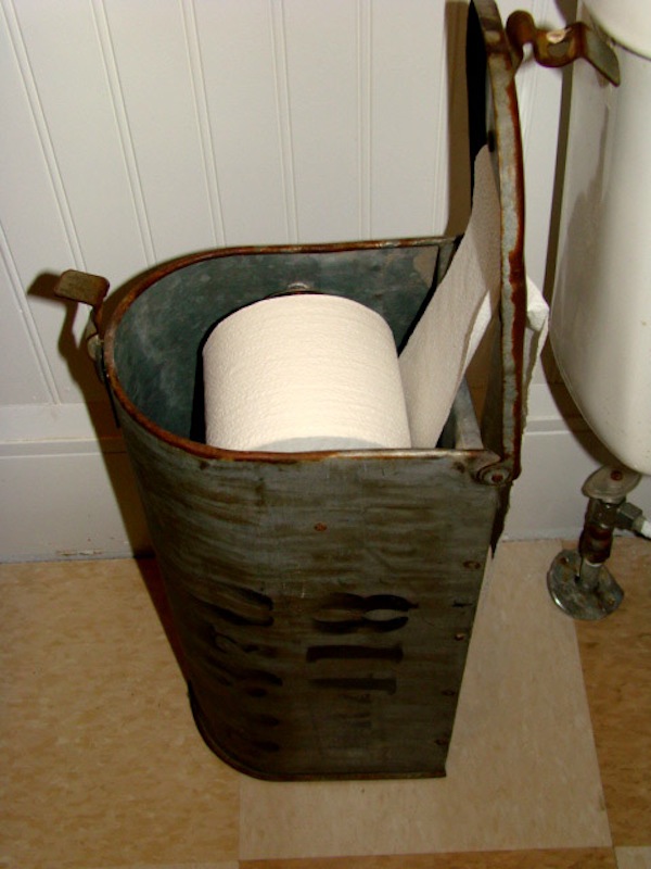 mailbox to toilet paper storage
