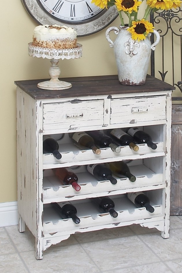 old dresser to wine rack