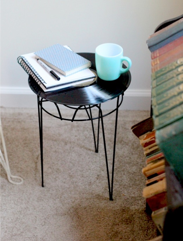 record to side table