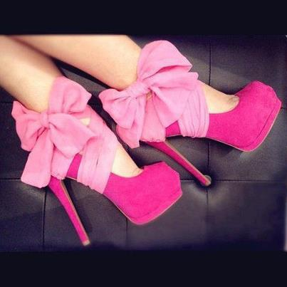 Pink Bow Pumps